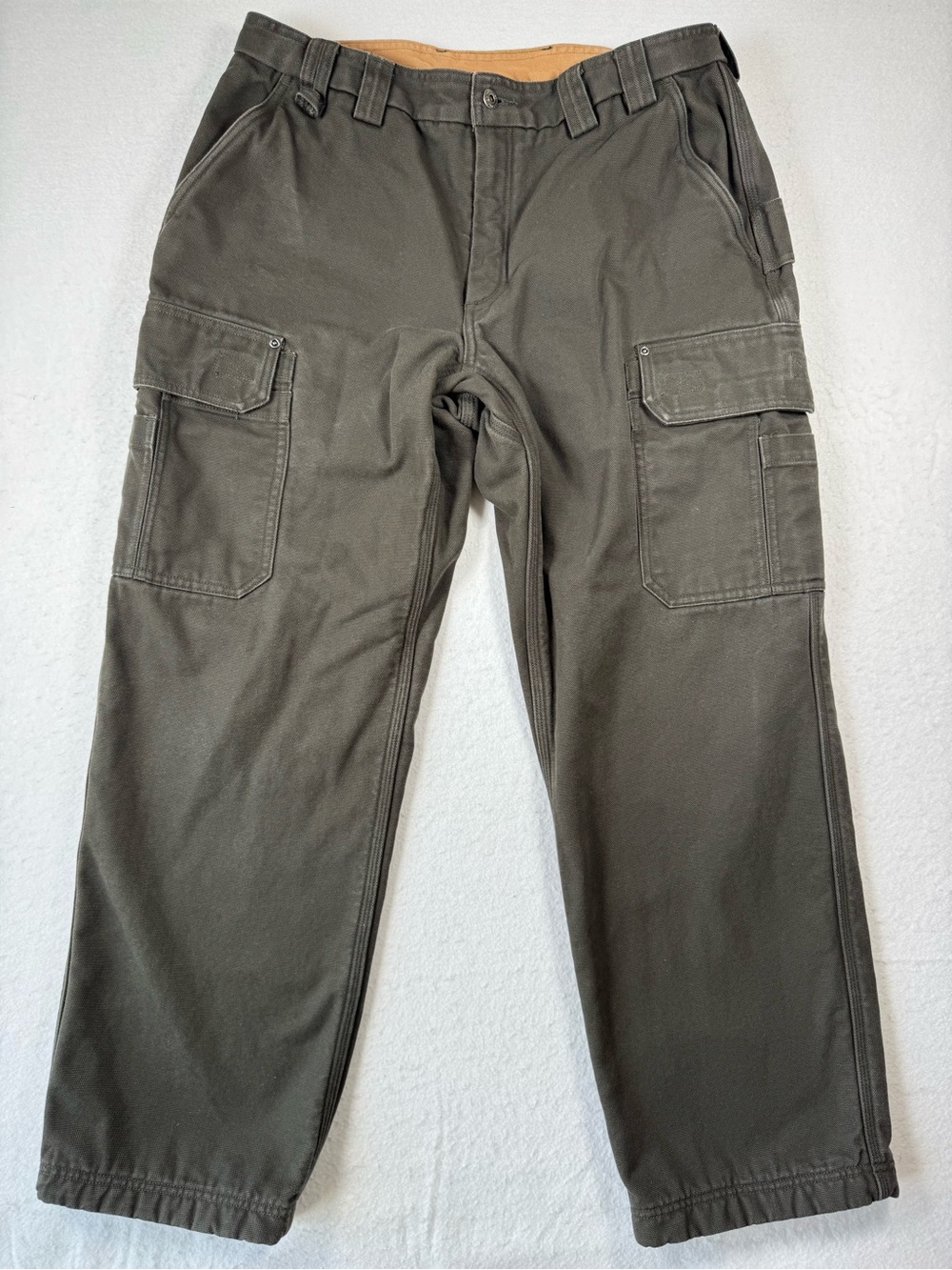 Duluth Trading Co Fleece‎ Lined Pants Men’s 38x30 Brown Utility Workwear